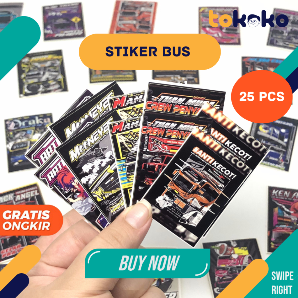 

Sticker Bus Asli 25 pcs Jetbus 5 Nabila Tuan Muda Bus Mania Maudi JB5