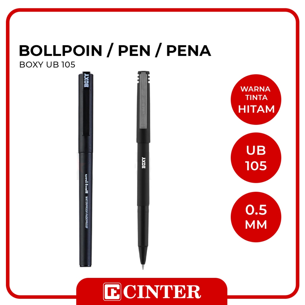 

BOXY - BOLLPOIN / PEN / PENA UB 105 BLACK