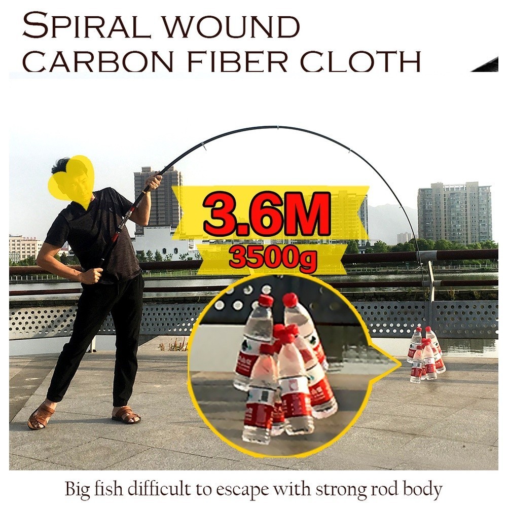 ND4 Joran Pancing Portable Carbon Fiber Telescopic 2 Meter - 3Meter/ Joran Pancing Murah Kuat