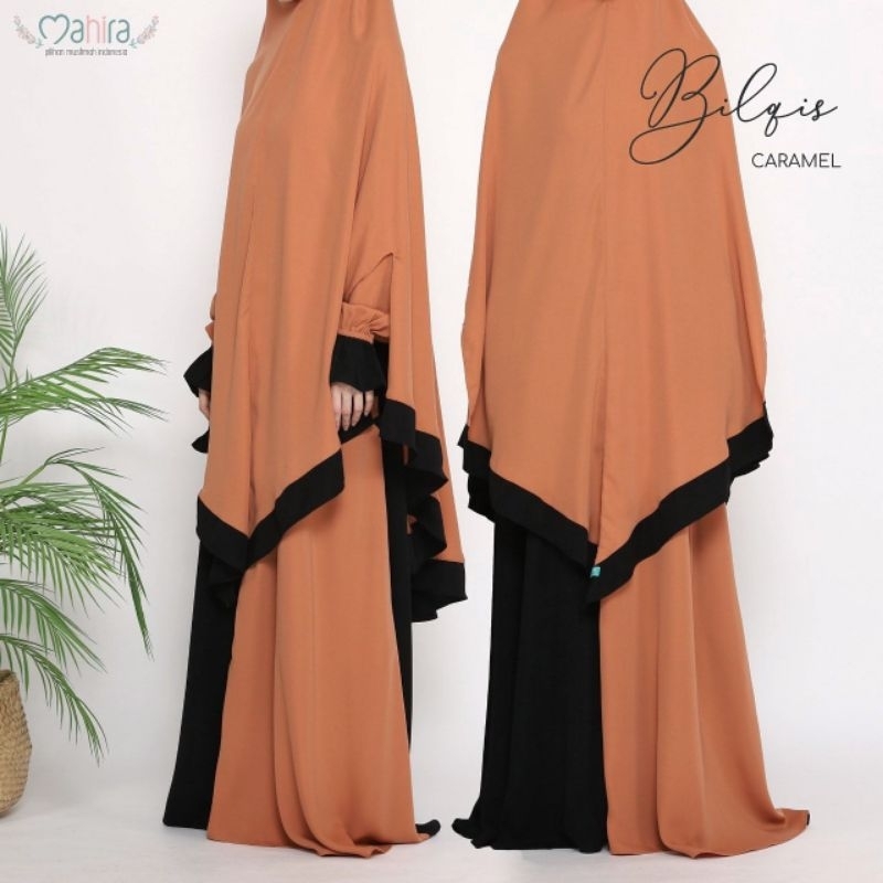 READY STOK | Gamis Syar'i Bilqis by Mahira | set gamis syar'i