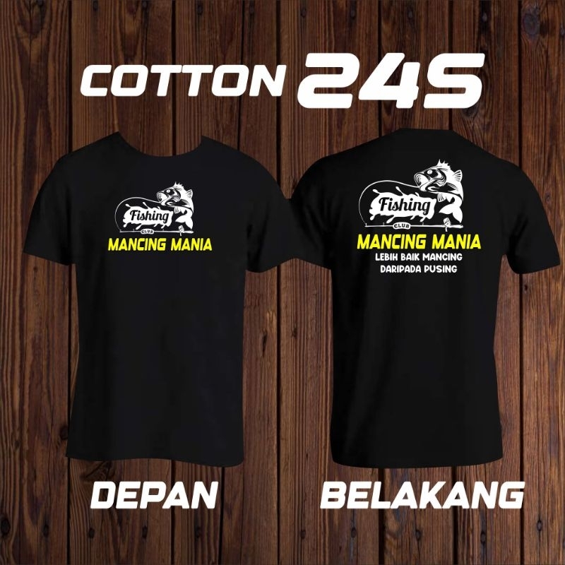 Kaos mancing mania lengan pendek