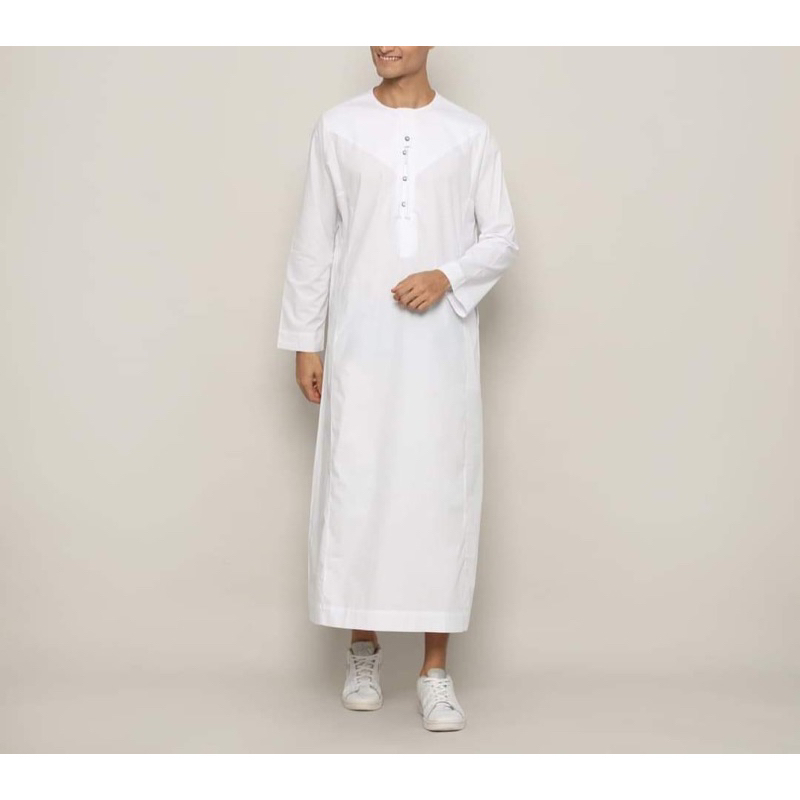Gamis Pria/Jubah Pria Jubah Dewasa Jubah Oblong Tangan Panjang Jubah Omani