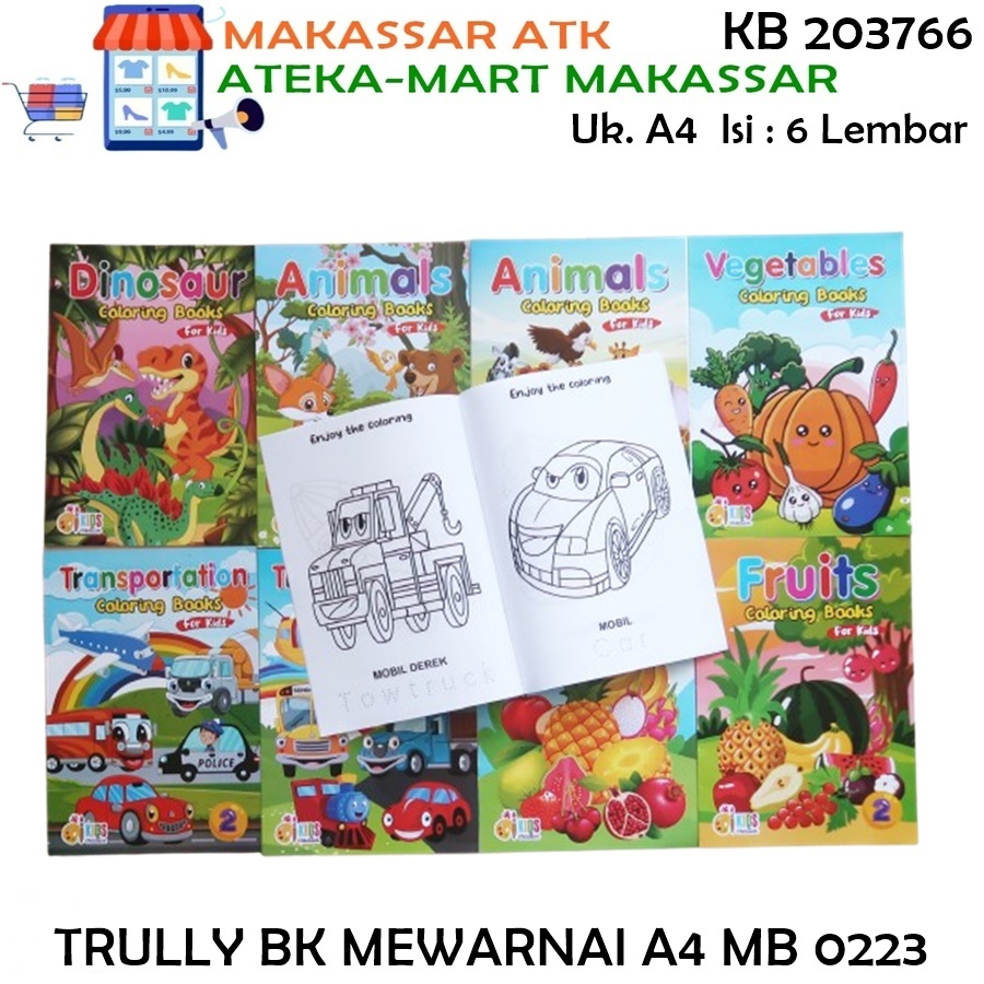 

[PAK/10BK] TRULLY BUKU MEWARNAI A4 MB 0223
