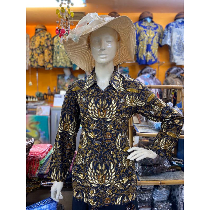 Toko Bakul Batik,Blouse batik wanita lengan panjang