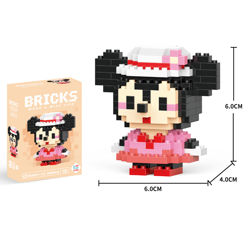 Lego Mainan Bricks karakter kartun DIY Sanrio Mini Nano Block Puzzle Minnie