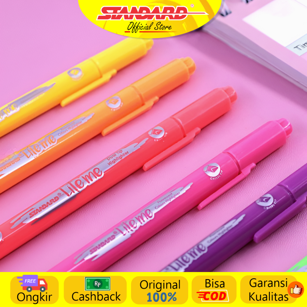 

Standard - Lite Me Dualtip ( Highlighter / Text Marker / Penanda Warna )