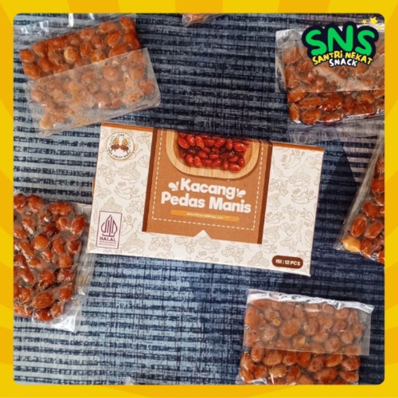 

SNS - 1 Box (12 pcs) Kacang Pedas Manis Cemilan Jadul Enak