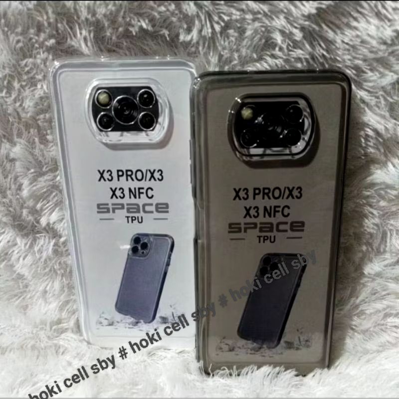 SoftCase Clear Bening Hitam  Poco X3/X3 Pro/X3 NFC
