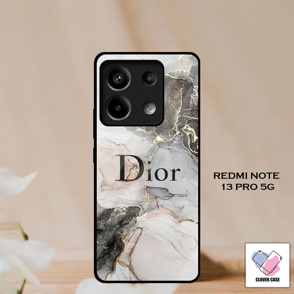 [TH41]  Case Glossy Case | REDMI NOTE 13 PRO 5G | CASE KEKINIAN LUCU |  Casing Hp Kilau Motif DIOR