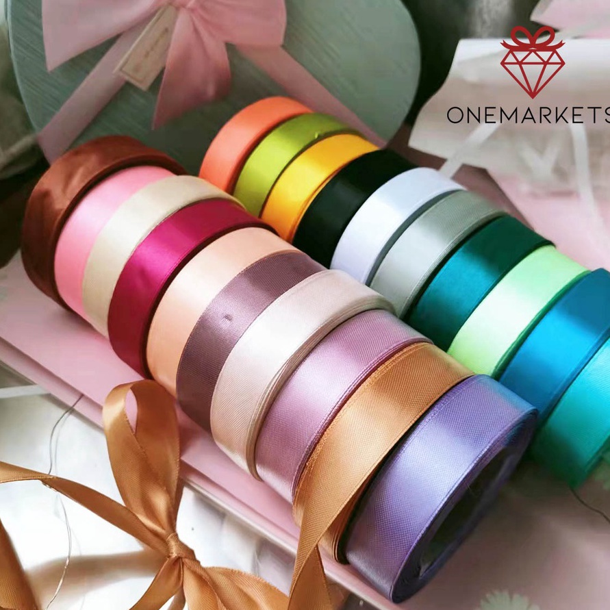 

ORIGINAL 1ROLL Pita Satin Polos 2cm Pita kerajinan tangan PL4