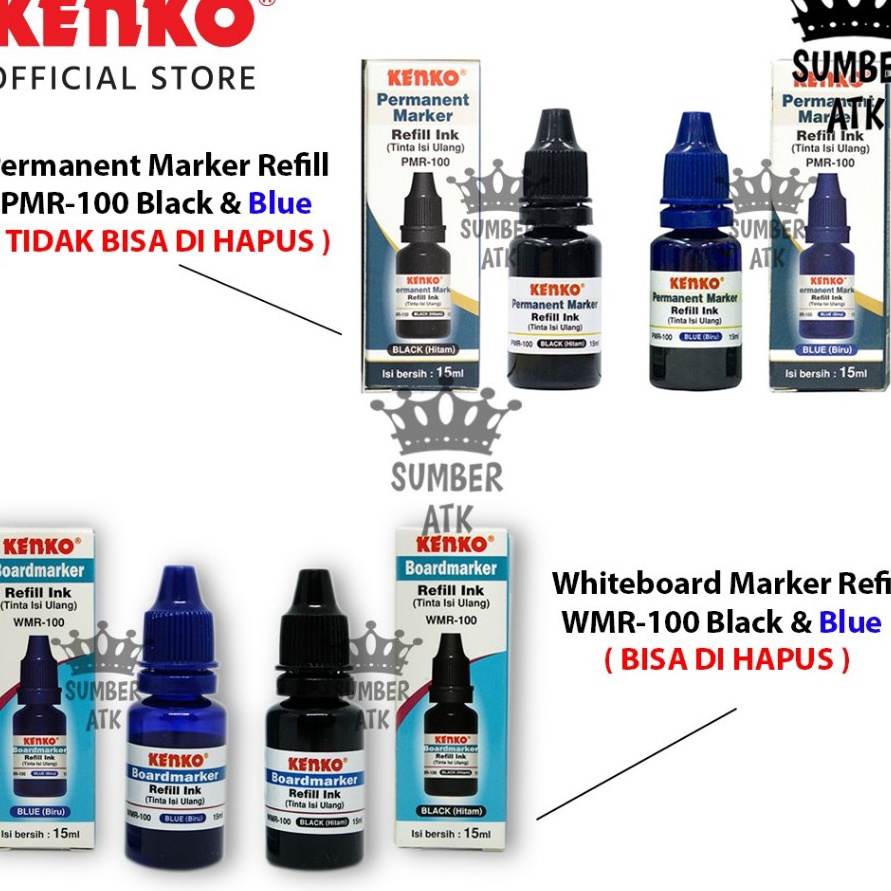 

TREND AWAL TAHUN KENKO WHITEBOARD INK REFILL REFILL TINTA SPIDOL PAPAN TULIS WMR1 PERMANEN PMR1 Hitam Biru