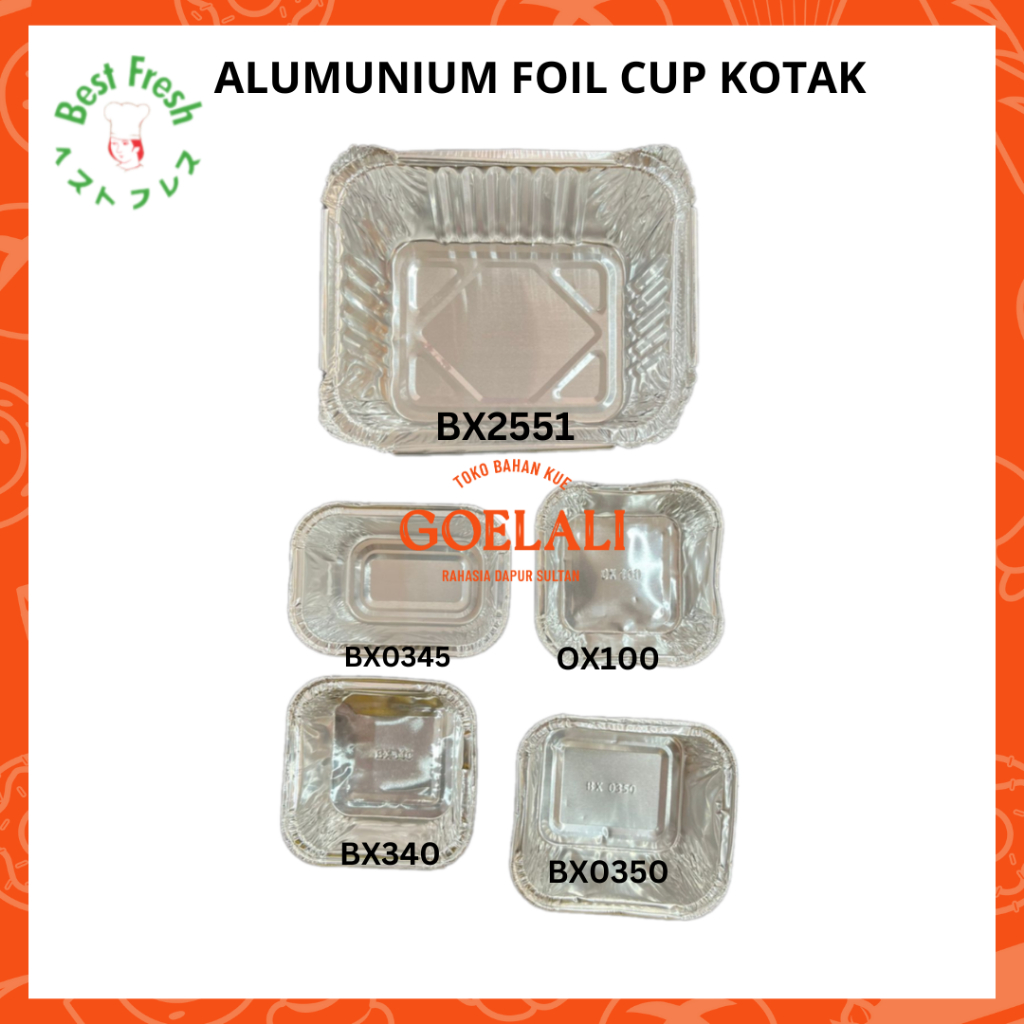 Alu Tray / Alumunium Tray / Alumunium Foil Cup Kotak