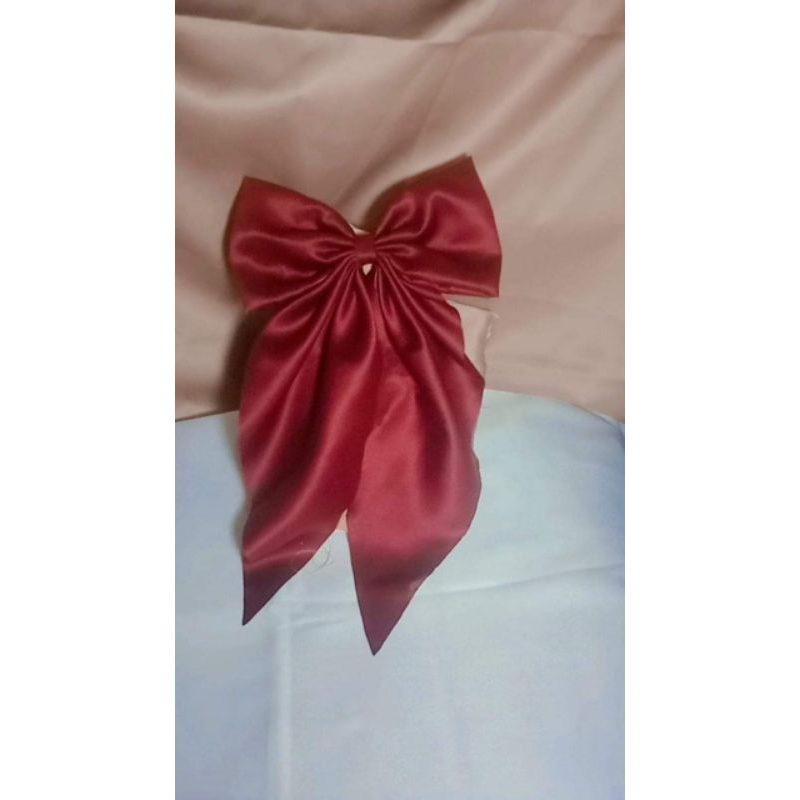 jepit rambut pitakorea. bigbow long satin. pita kain jumbo