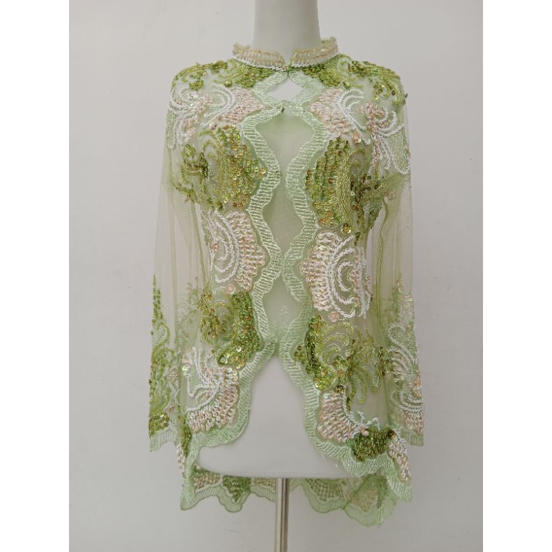 Kebaya Hijau Muda Organza Mewah Cantik