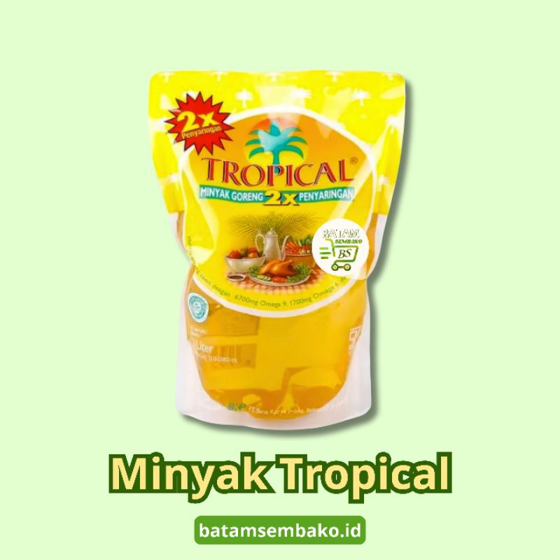 

Minyak Goreng Tropical | Pouch 2 Liter | Botol 500mL / 1 Liter / 2 Liter