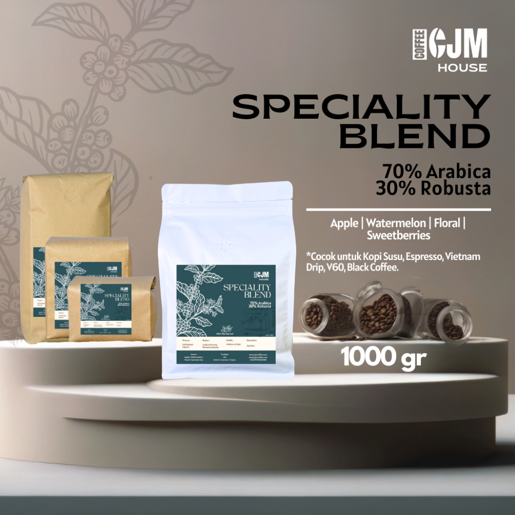 

1Kg 70% Arabika 30% Robusta | CJM Coffee House | Kopi Premium Asli | House Blend PuntangXLampung