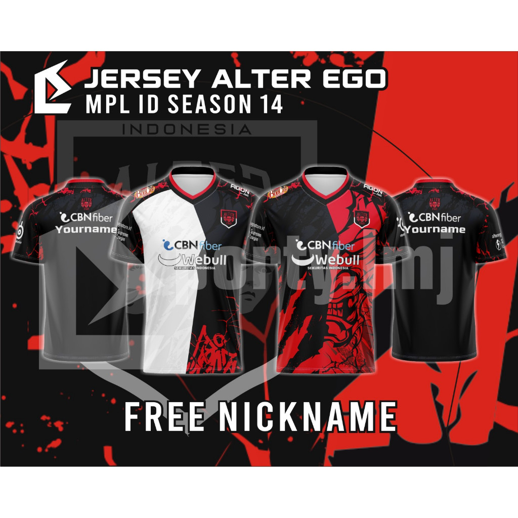 JERSEY KAOS ALTER EGO MPL ID SEASON 14 2024 TERBARU , GRATIS NAMA