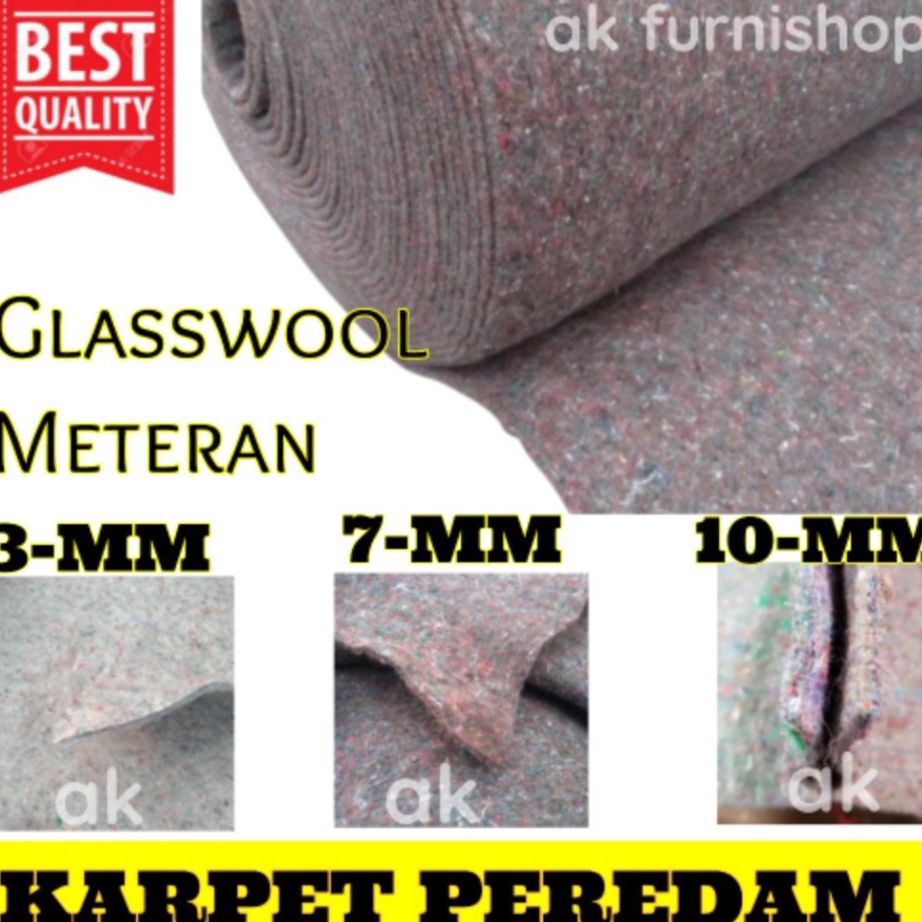 SERBA MURAH GLASSWOOL KARPET ISOLATOR PEREDAM SUARA TEBAL 3MM 7MM 1MM