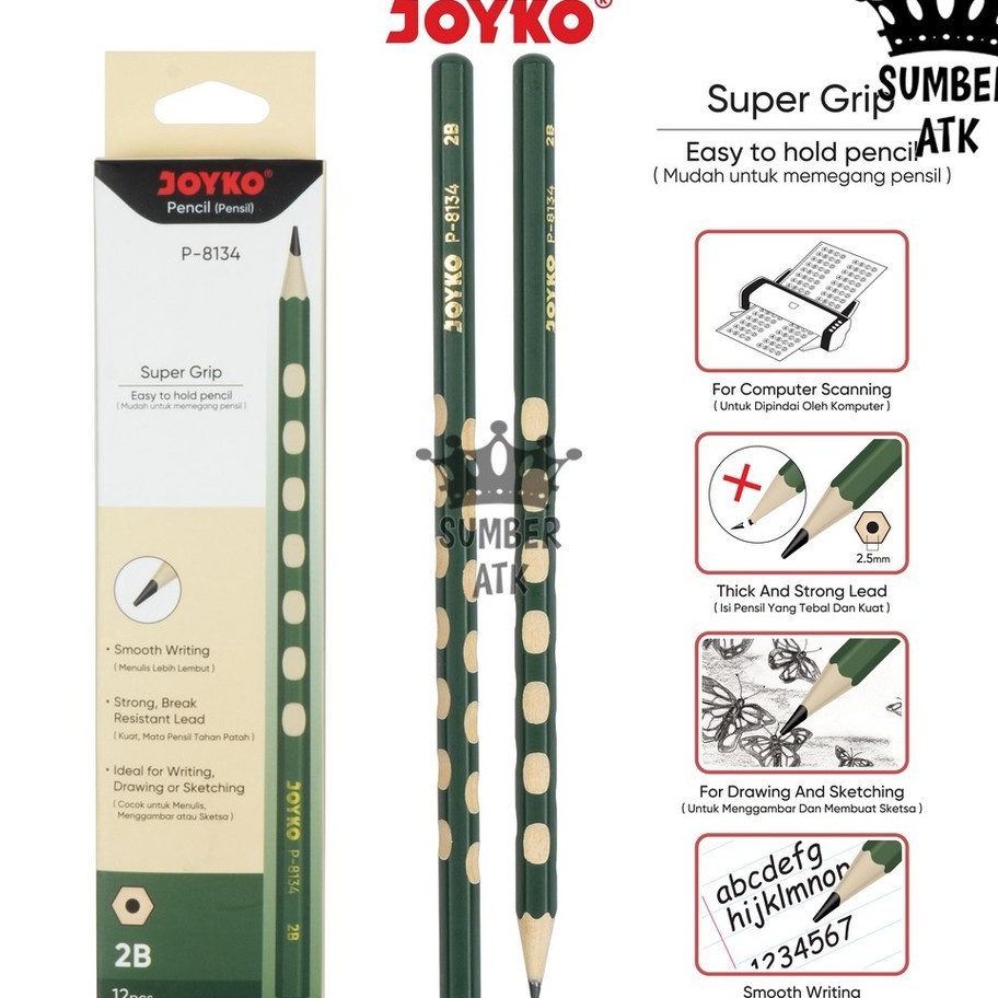 

TREND AWAL TAHUN Pencil Pensil P8134 Super Grid 2B 1 Box 12 Pcs