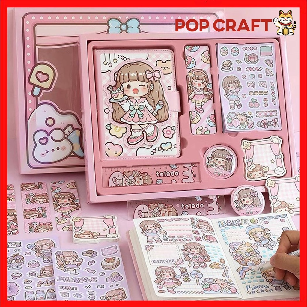 

PC Buku Jurnal 1 Set FREE Tote Bag Hadiah Notebook Diary Agenda Lucu Edisi Dodogirl Kado Anak TLD131