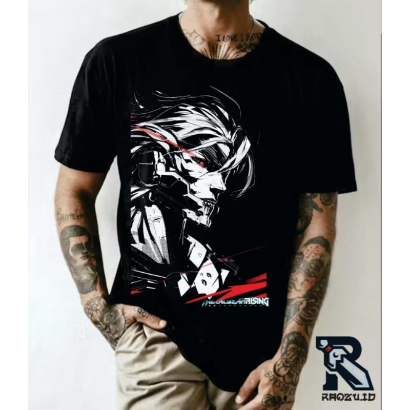 kaos t-shirt metal gear rising raiden