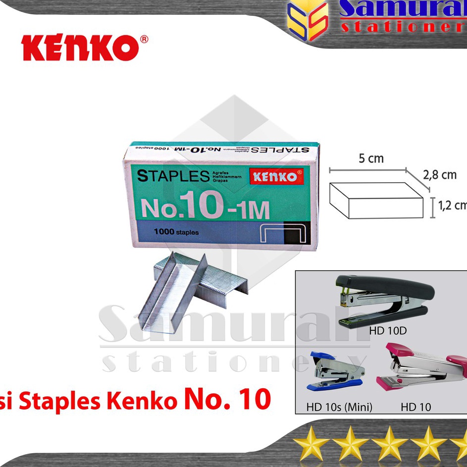 

TERMURAH Isi Staples Kenko No 1 per Box Isi 2 pak Kecil Refill Stapler no 1 isi Stepler Kecil isi Hekter Hd 1