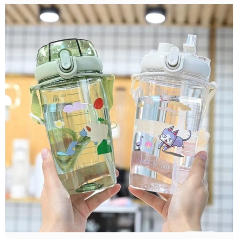 botol minum anak karakter 600ML (motif banyak) FREE TALI&SEDOTAN boto minum anak tk /botol minum ana