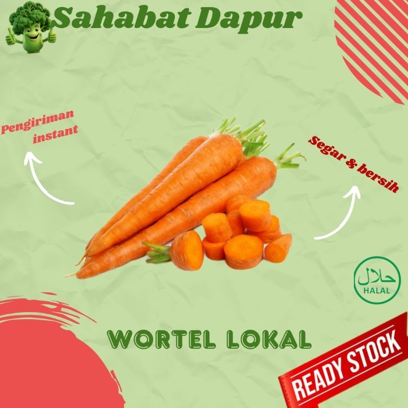 

Wortel lokal - sayuran segar - Sahabat Dapur Delivery