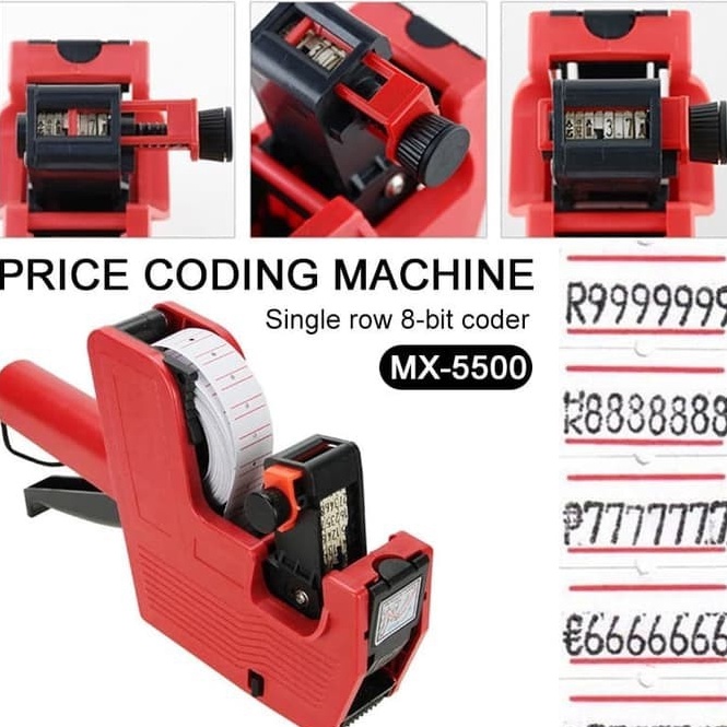 

Serbu Sekarang Mesin Label Harga Alat Tembak1 Baris 8 digit MX55M Xeho Exp