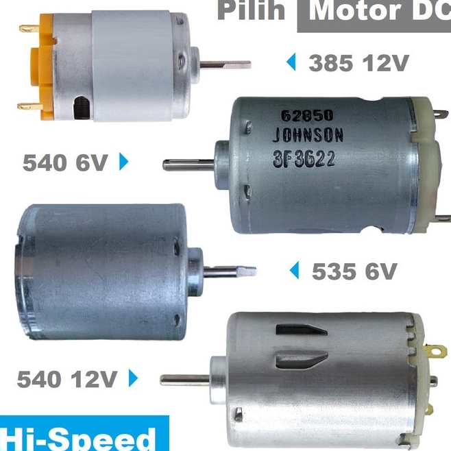 Super Spesial  Dinamo High Speed DC Motor DIY Mini Grinder Mesin Bor Gerinda 3 6 12 V