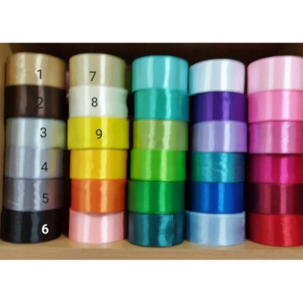 

HARGA GROSIR Pita satin lebar 4 cm rol 2 yard hiasan parcel hampers lebaran idul fitri