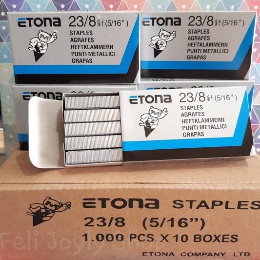 

STOCK TERUPDATE Isi Staples Stapler Refill Staples tembak Etona 238 516 isi 1pcs