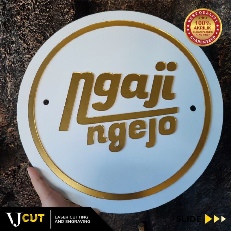 

Acrylic Business Logo Sign Papan Nama Usaha Rounded 3D Timbul - VJCUT