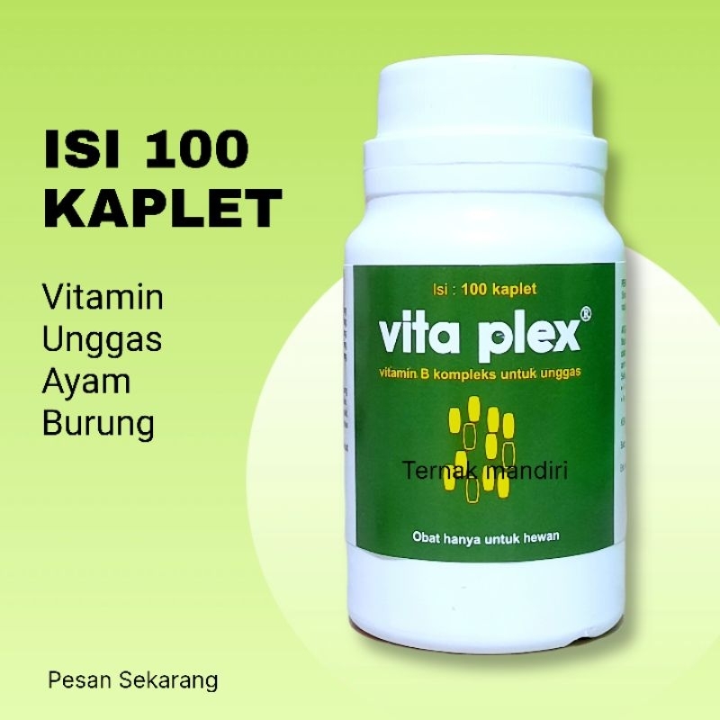 VITA PLEX ISI 100 KAPLET VITAMIN B Kompleks Untuk Unggas
