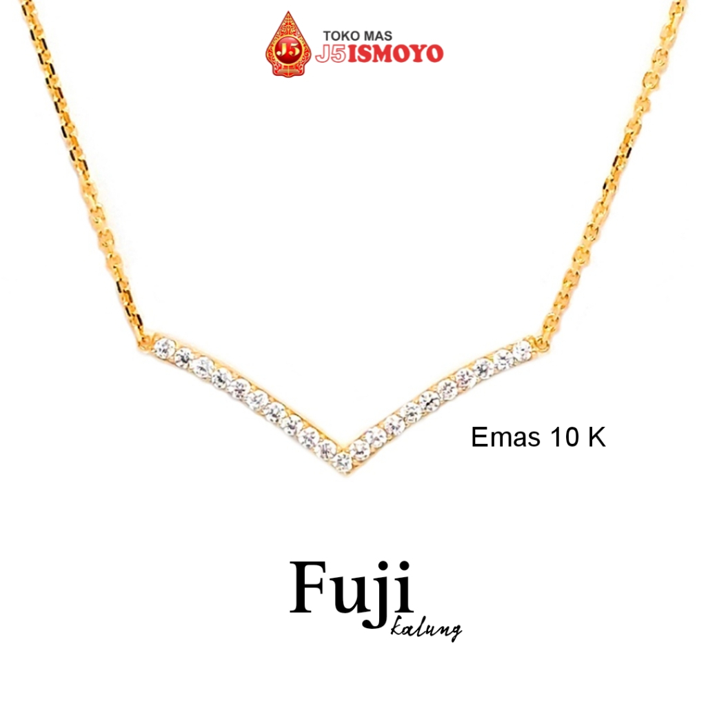 Kalung Emas 10K Simple dan elegan Fuji J5Ismoyo