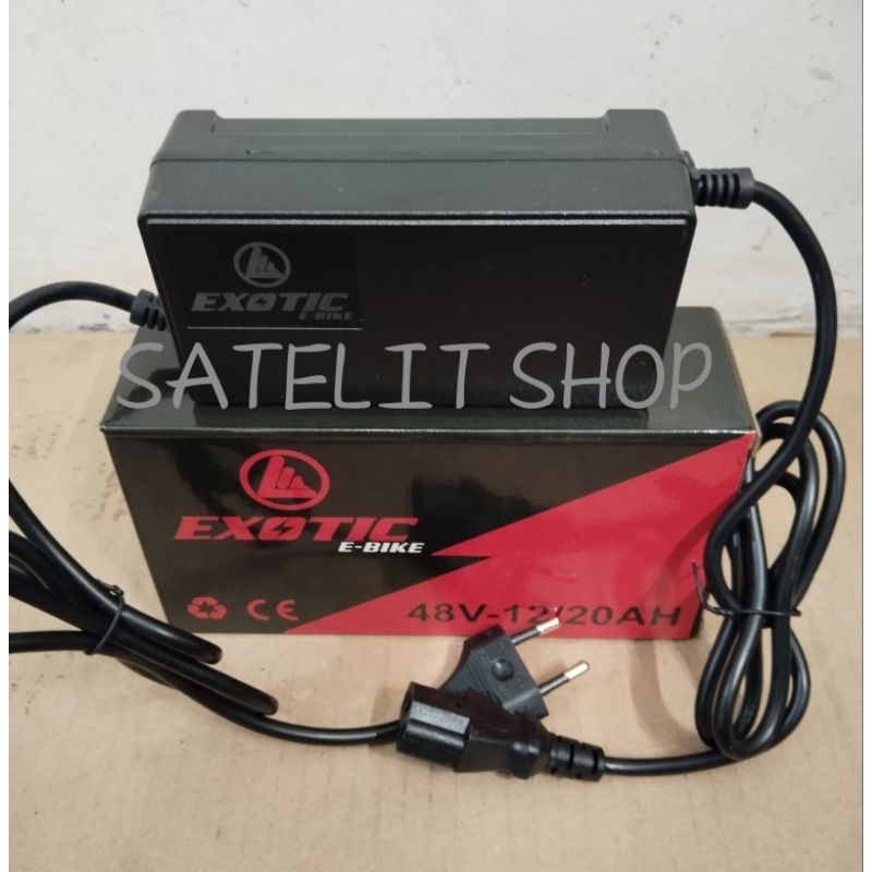 CHARGER SEPEDA LISTRIK EXOTIC/GODA/KIJO 48V-12Ah ORIGINAL 100%