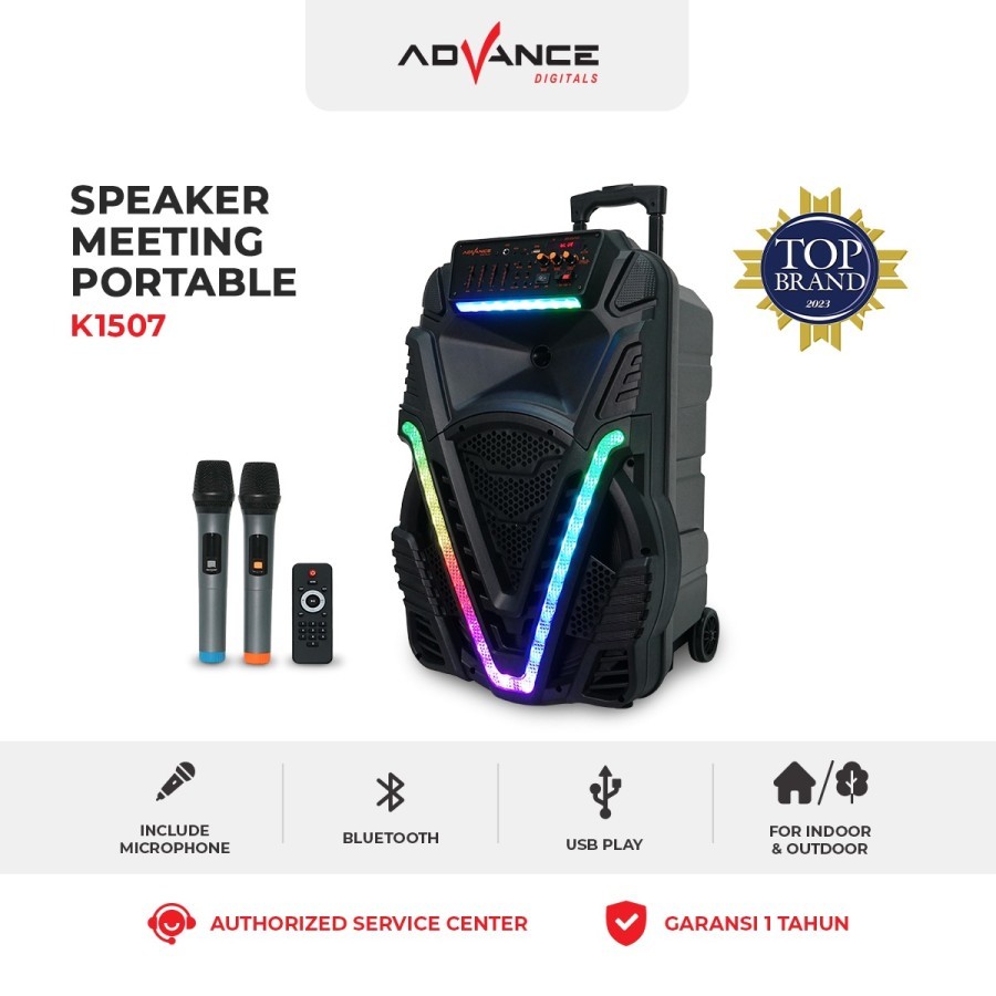 Speaker Advance K-1507 / 1507 / Portable 15 Inch Speaker Meeting Bluetooth