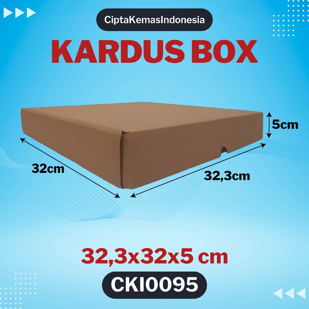 

Kardus Box Pizza Die Cut 32,3x32x5 cm Dus Packing Packaging Polos