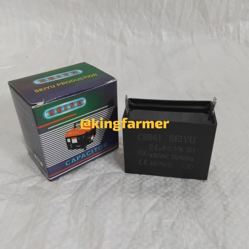 Kapasitor 24uf 450VAC Seiyu Original