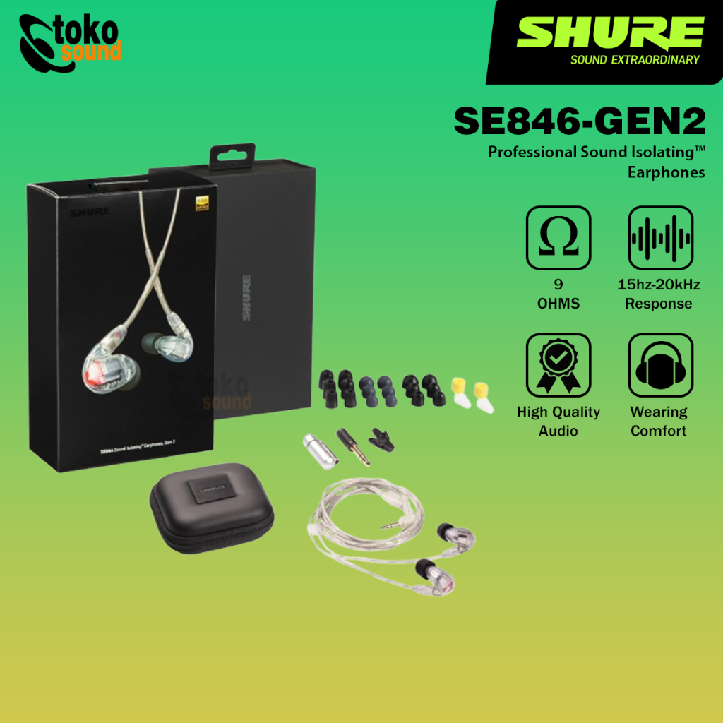 Shure SE846 Gen 2 - Professional Sound Isolating Earphones