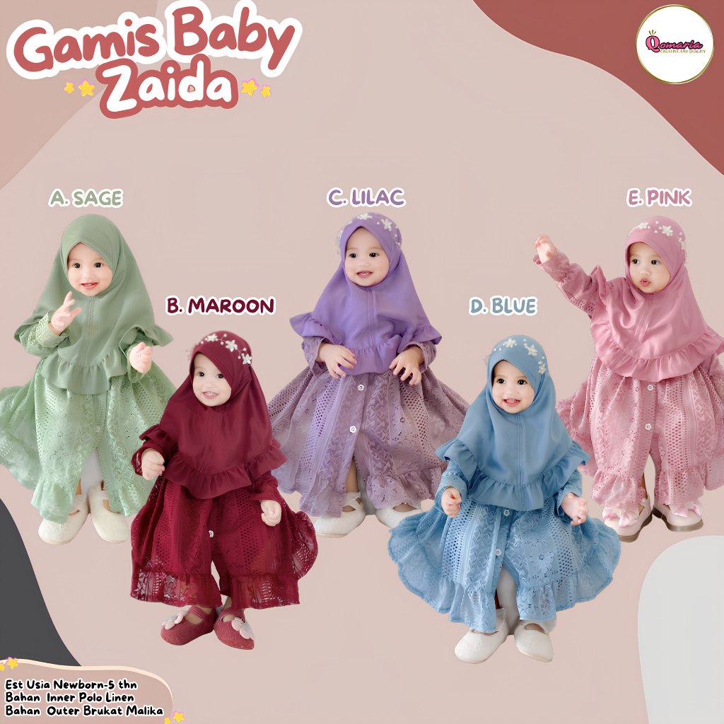 GAMIS BABY / GAMIS BAYI / GAMIS ANAK / GAMIS BAYI PEREMPUAN / GAMIS BAYI BRUKAT / GAMIS ANAK BRUKAT 