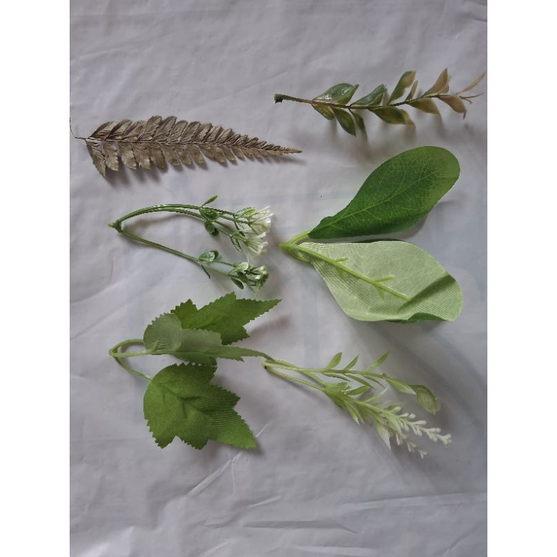 (promo)daun seserahan , mahar , daun plastik , daun hias , daun artificial