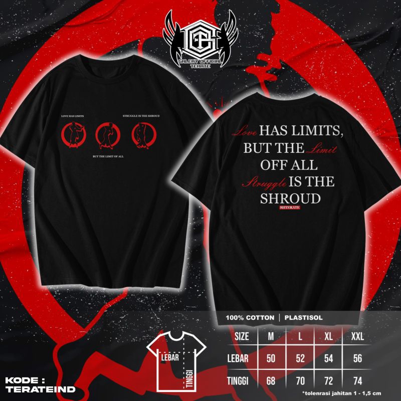 KAOS TERATE LOVE HAS LIMITS TERLARIS KAOS TERATE MURAH KAOS TERATE TERBARU KAOS TERATE KEKINIAN KAOS