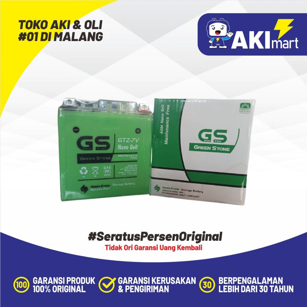 GS Green Stone GTZ7V Aki Motor