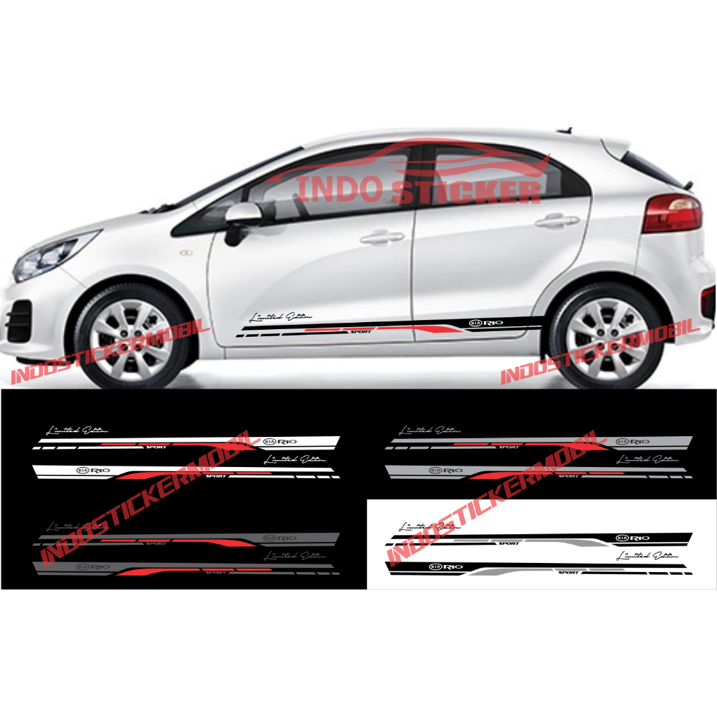 sticker mobil kia rio cutting stiker list mobil rio
