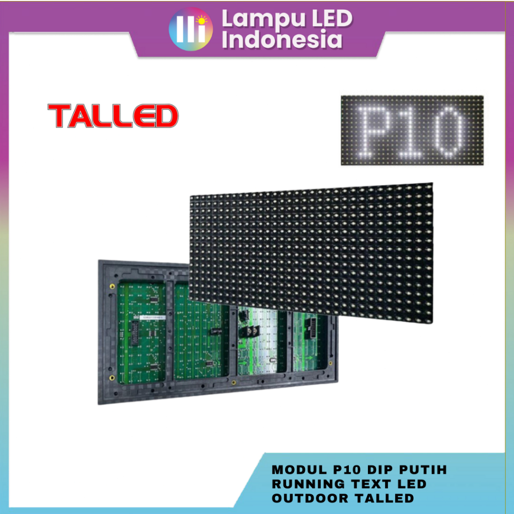 MODUL P10 DIP | MODUL  LED RUNNING TEXT WHITE | INDOOR