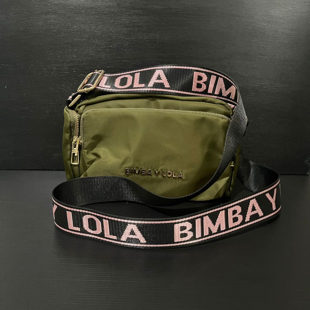 Bimba Y Lola Sling Bag Crossbody Green mirror