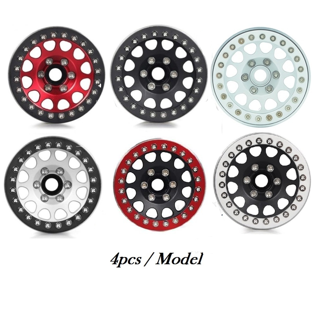 Wheels Rims Beadlock 1.9 inch 4pcs Aluminum Alloy Velg RC Car Crawler mn999 HBR1001