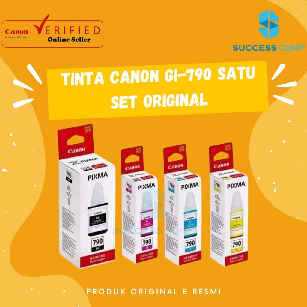Tinta Canon GI790 GI 790 Original 1 Set CMYK