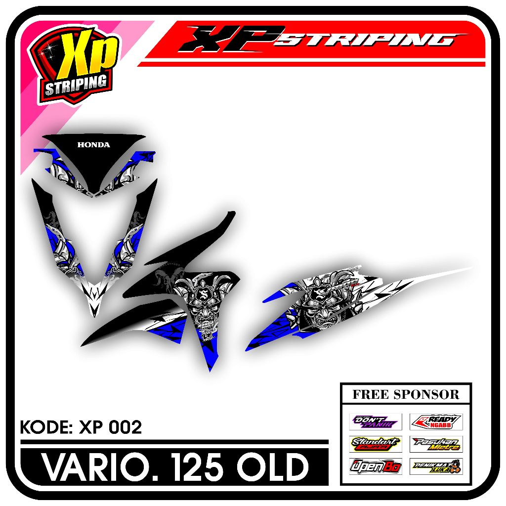 Striping Vario 125 Lama/Old - Sticker Striping Honda Vario 125 Lama/Old Desain Racing XP.02